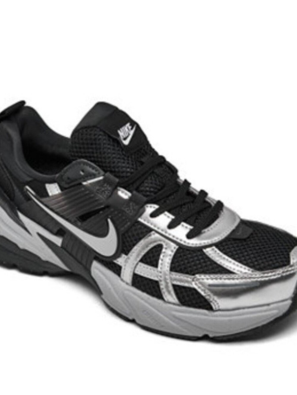 Nike Y2K Style Chunky Sneakers Black Silver Size 7.5